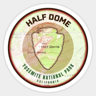 Yosemite Souvenir Map - Half Dome Sticker